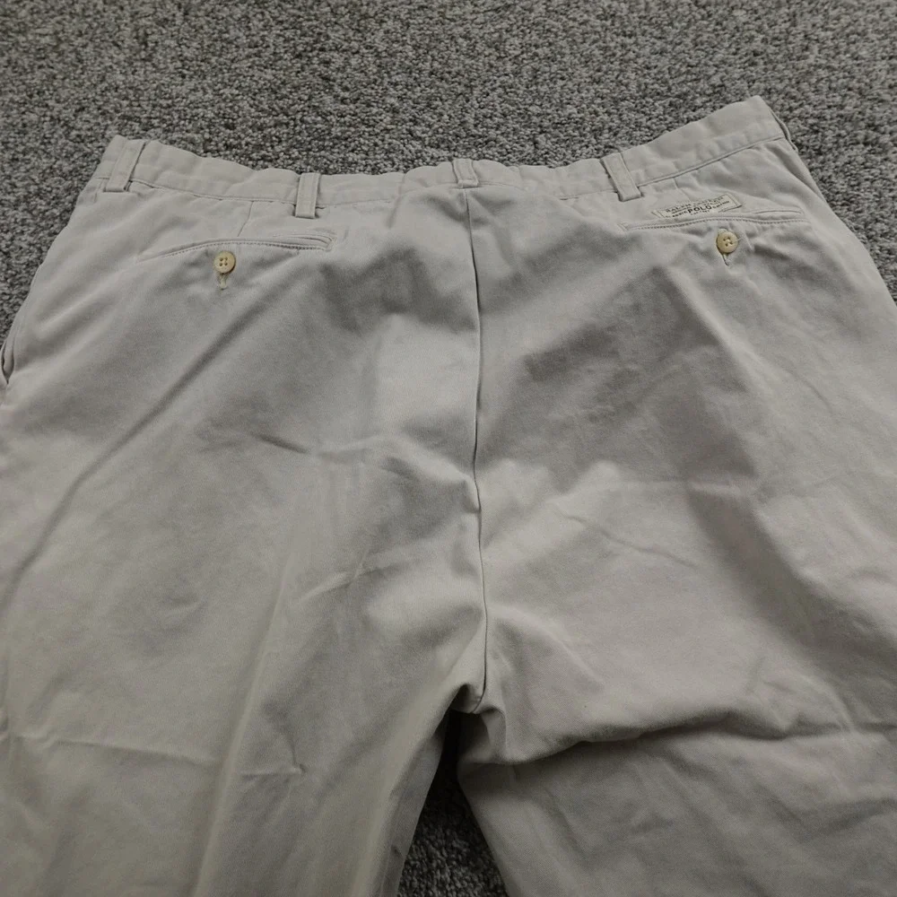 VTG Polo Ralph Lauren Pants Mens 40X32 Beige‎ Prospect Chino Trouser Golf Preppy